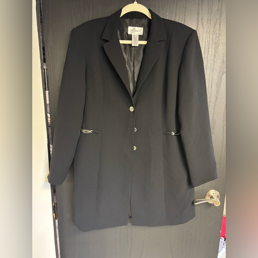Studio I Black Blazer Tailored Professional